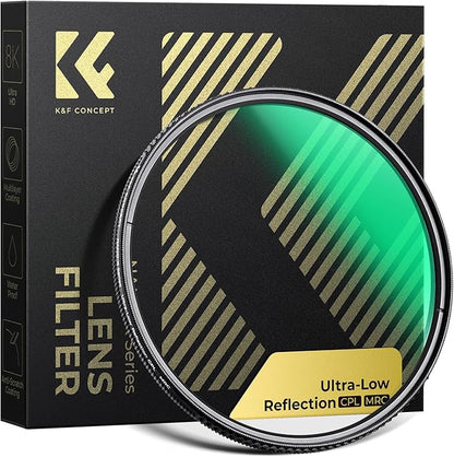 K&F CONCEPT 77mm Ultra-Low Reflectivity Circular Polarizers Filter 28 Multi-Layer Coatings Ultra-Slim High Definition Polarizing Camera Lens Filter (Nano-X Series)