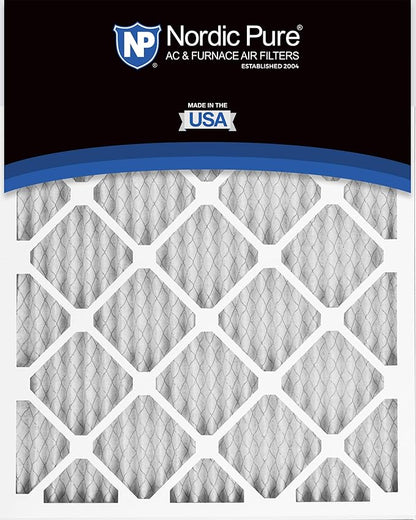 Nordic Pure 16x20x1 (Actual Size: 15 1/2 x 19 1/2 x 3/4) Pleated MERV 13 Air Filters 12 Pack