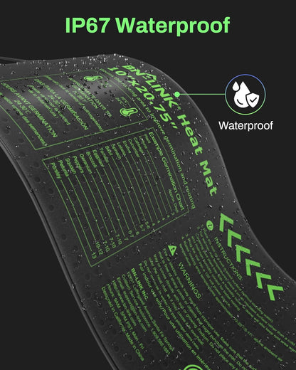 BN-LINK Durable Seedling Heat Mat for Seed Starting 10" x 20.75", 4 Pack Waterproof Warming Mat for Plants Germination, Plant Heating Pad for Indoor Growing, Hydroponic, Greenhouse, ETL Listed