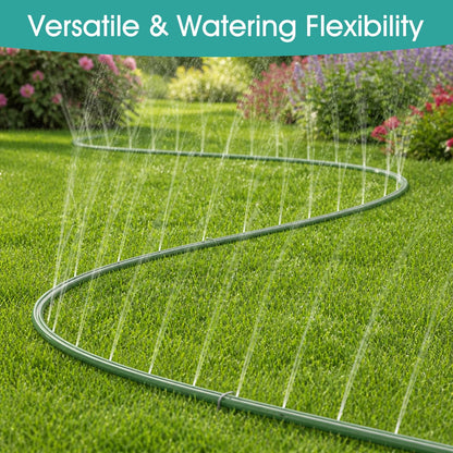 Amolok 50 FT Soaker Hose for Garden Lawn, Water Saving Sprinkler Hose