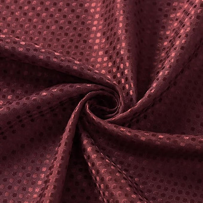 3 in 1 Stall Half Size Burgundy Shower Curtain Set-36 W x 72 H, Modern Waffle Waterproof Fabric and PEVA Liner Set with Stainless Steel Hooks