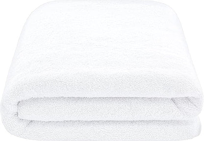 American Soft Linen Oversized Bath Sheet 40x80 Extra Large for Bathroom, 600 GSM 100% Cotton Turkish Jumbo Bathsheet Towels for Adults, White Bath Sheet