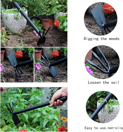 Hoe and Cultivator, Hoe Garden Tool, Hand Hoe Cultivator Garden Tool, Thickened Manganese Steel, Garden Hoe for Weeding, Planting, Loosening Soil, Digging