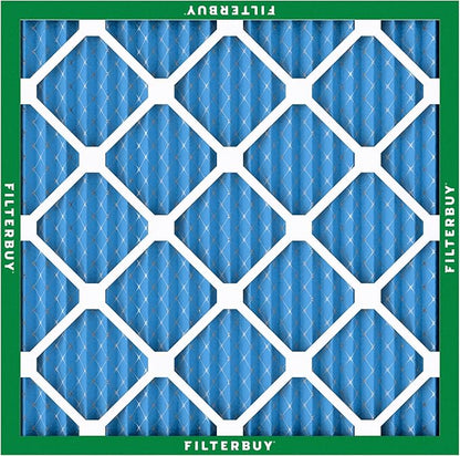 Filterbuy 21x21x1 Air Filter MERV 13 Optimal Smoke & Allergy Defense (3-Pack), Electrostatic Pleated HVAC AC Furnace Filters Replacement, Made in USA (Actual Size: 20.88 x 20.88 x 0.75)