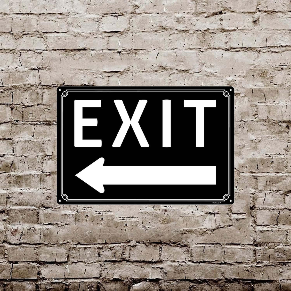 8x12"Exit Sign with Right Arrow - High-Intensity Aluminum Parking Lot Sign, Weatherproof & Fade-Resistant, Ideal for Outdoor & Indoor Use - Curbside Sign(horizontal version)
