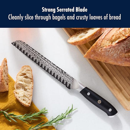 Henckels Compass Damascus 8-inch Damascus Bread Knife
