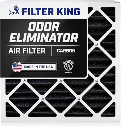 Filter King 15.25x15.25x1 Air Filter | 4-PACK | Carbon MERV 8 HVAC Pleated A/C Furnace Filters | MADE IN USA | Actual Size: 15.25 x 15.25 x .75"