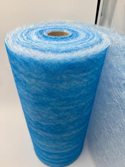 Paint Booth Exhaust Fiberglass Filter Roll, Blue/White Paint Arrestor for Spray Booth (25" x 100ft)