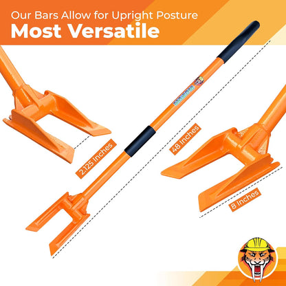 48” Oval Handle Demolition Bar – Ceiling/Wall Demo Bar - Versatile Multi Tool - For Home Renovations and DIYs - Trusted by Contractors, Firefighters & Restoration Professionals