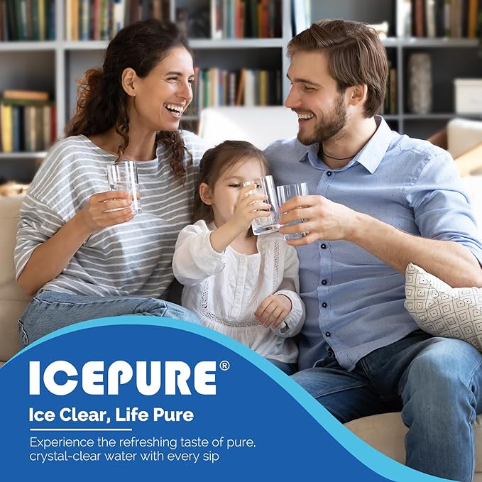 ICEPURE DA29-00020B Refrigerator Water Filter Replacement for Samsung RF28HFEDBSR, RF263BEAESR, HAF-CIN, RF263BEAESR, DA97-08006A, RF261BEAESR, DA29-00020A, RF28JBEDBSG, 46-9101, 2PACK