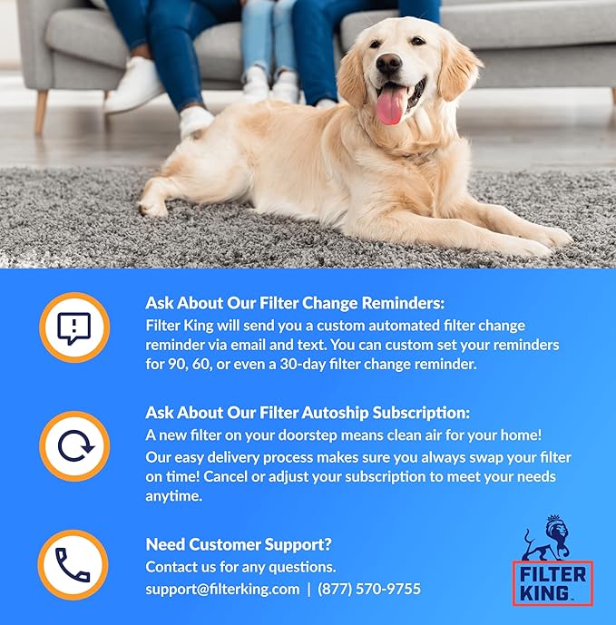 Filter King 16.5x55x1 Air Filter | 4-PACK | MERV 8 HVAC Pleated A/C Furnace Filters | MADE IN USA | Actual Size: 16.5 x 55 x .75"