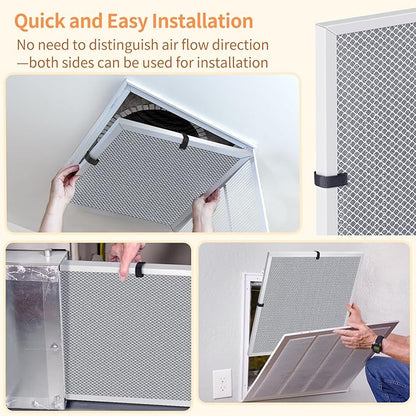 2-Pack 18x18x1 MERV 8 Reusable & Washable Electrostatic Air Filters - Long-Lasting Filter for HVAC, Furnace & Air Conditioner Units, Actual Size: 17-5/8” x 17-5/8” x 7/8”