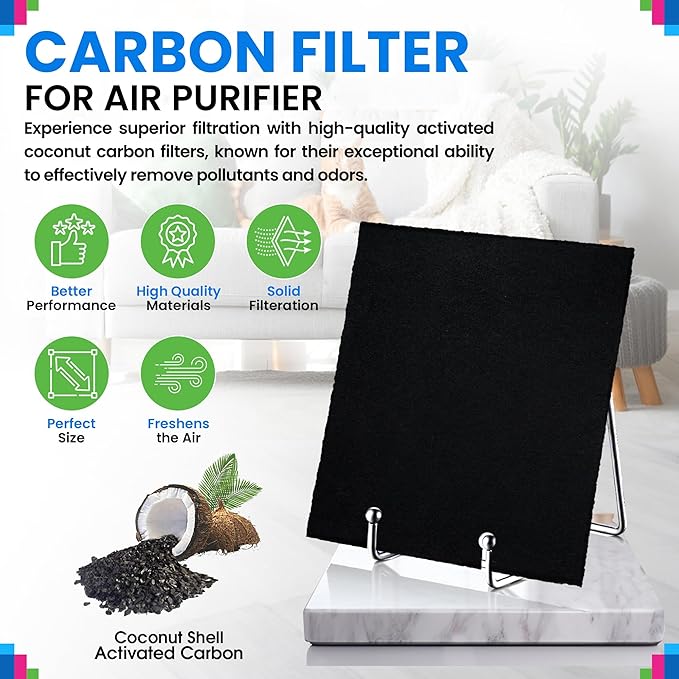 Bagean HPA300 Carbon Pre Filter A Compatible with Honeywell Air Purifier Filter Replacement - Fits HPA300 HPA5350 HPA5300B Series - Activated Prefilter A Absorbs Odor & Filters Freshen the Home (8-Pk)