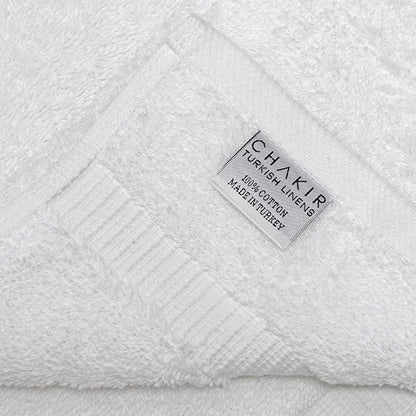 Chakir Turkish Linens 100% Cotton Premium Turkish Towels for Bathroom | 27'' x 54'' (4-Piece Bath Towels - White)