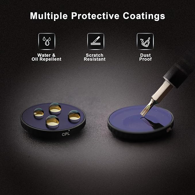 Haoge CPL Filters for Insta360 GO Ultra, CPL Polarizer Filter for Go Ultra, Multi Coated HD Optical Glass Filter with Screen Protector