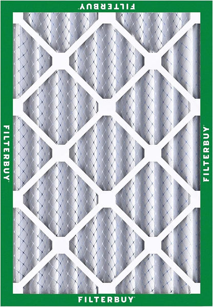 Filterbuy 17x20x4 Air Filter MERV 8 Essential Dust & Allergy Defense (5-Pack), Electrostatic Pleated HVAC AC Furnace Filters Replacement, Made in USA (Actual Size: 16.50 x 19.50 x 3.63)