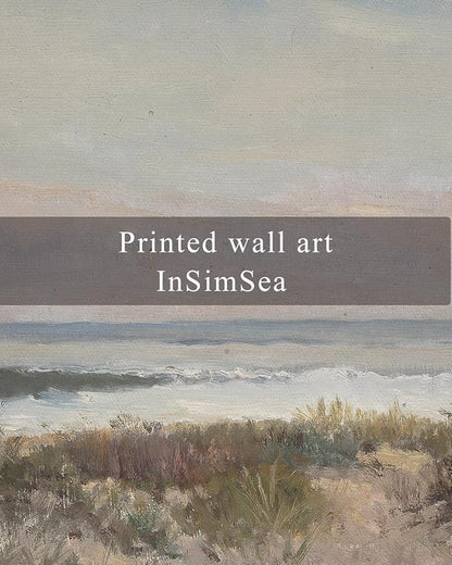 InSimSea Framed Wall Art for Living Room Decor Classical Coastal Scenery Bathroom Pictures Wall Decorations Farmhouse Kitchen Office Bathroom Art Wall Decor 12x16in
