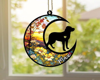 Personalized Dog Memorial, Custom Name Greater Swiss Mountain Dog Christmas Ornament with Name, Custom Breeds, Pet Loss Light Catcher, Gifts for Lovers Loss of Pet Sympathy on Mothers Day Christmas
