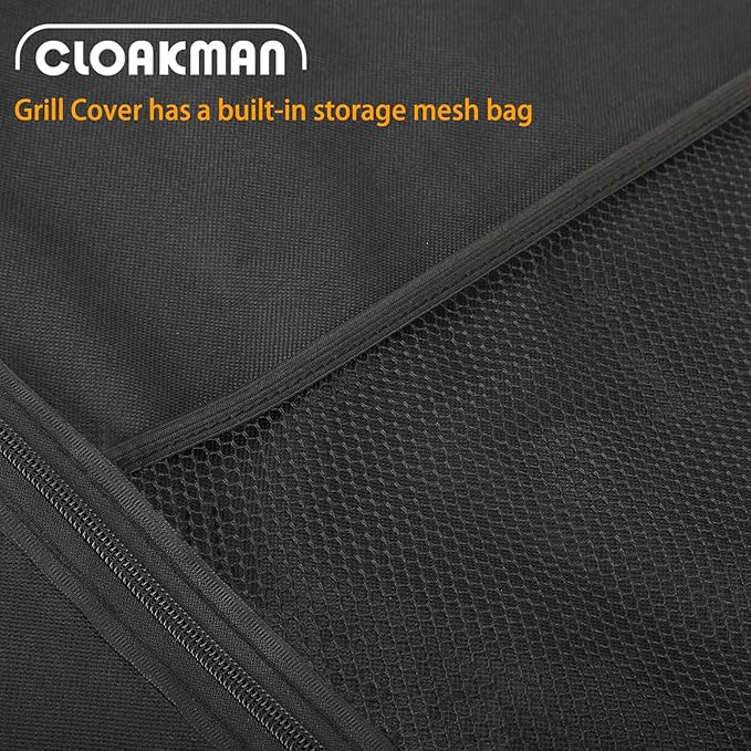 Outdoor Heavy Duty 600D Waterproof Pellet Grill Cover Compatible with Traeger Woodridge Pro and Elite Grill, BAC776 Full-Length All Weather Grill Cover Accessory (Woodridge Pro/Elite)