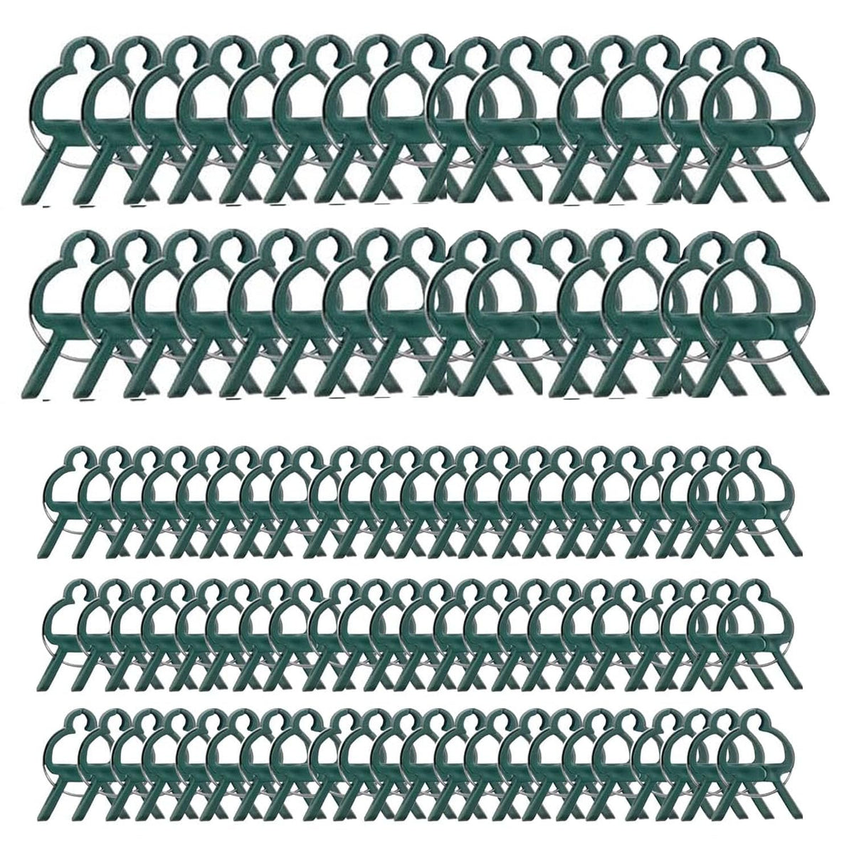 7Queen 80PCS Garden Plant Supports Clips, 2 Sizes Adjusting Reusable Plant Clips for Supporting Stems of Flower Vine Vegetables Tomatoes Climbing