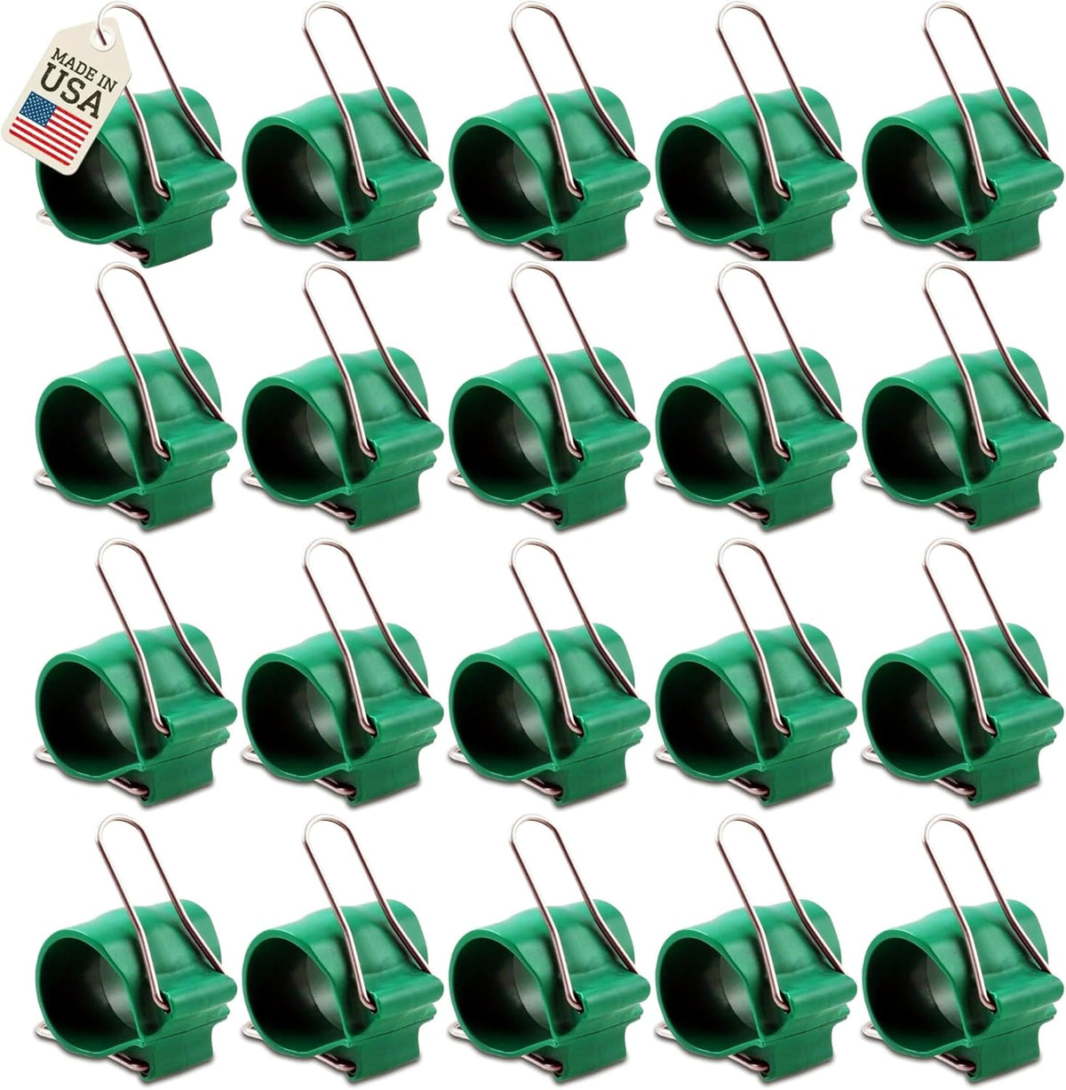 Reusable Greenhouse Clips Made in USA – Orchid Clips, Plant Support Clips & Cord Clips – Heavy-Duty, Weather-Resistant & Durable – Secure Stems, Vines, Wires, Cables, Tomato Plants – Indoor & Outdoor