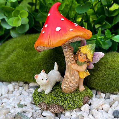 Mood Lab Fairy Garden - Miniature Figurines & Accessories - Hide and Seek Statue Kit - Outdoor or House Decor