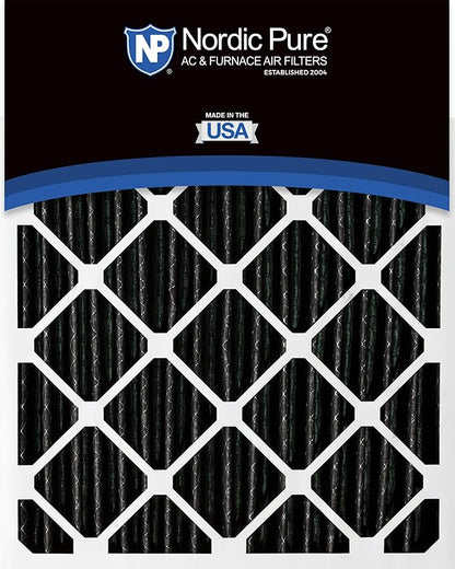 Nordic Pure 20x25x4 (Actual Size: 19 1/2 x 24 1/2 x 3 5/8) Furnace Air Filters MERV 10 Pleated + Carbon 6 Pack
