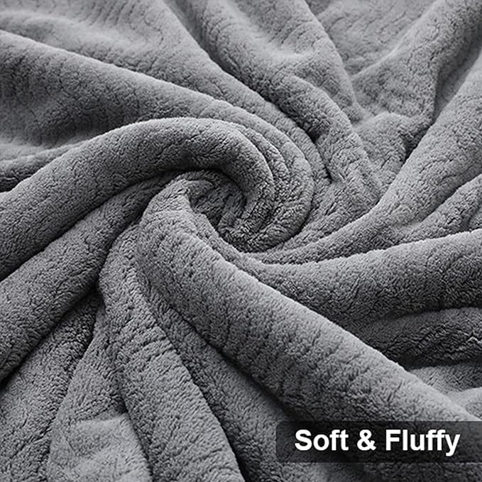 Ultra Soft 8 Piece Textured Bath Towel Set for Bathroom Shower Pool, Kitchen, Quick Dry, Lightweight Highly Absorbent - 2 Oversized Bath Towel Sheets, 2 Hand Towels, 4 Washcloths - Dark Gray