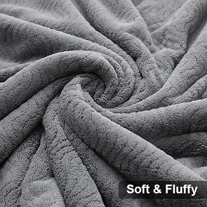 Ultra Soft 8 Piece Textured Bath Towel Set for Bathroom Shower Pool, Kitchen, Quick Dry, Lightweight Highly Absorbent - 2 Oversized Bath Towel Sheets, 2 Hand Towels, 4 Washcloths - Dark Gray