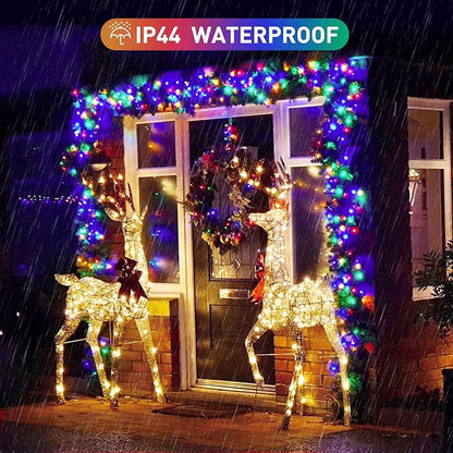JMEXSUSS 250 LED Christmas Lights Indoor, 91.5ft Connectable Multicolor Christmas Lights Outdoor Waterproof, 8 Modes String Light Plug in for Wedding Party Garden Decorations