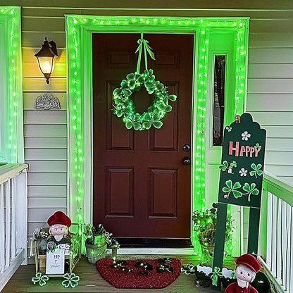 JMEXSUSS 500 LED Green Christmas String Lights Indoor Outdoor, 8 Modes 163 FT Green Halloween Lights Plug-in Clear Wire, Remote Control Christmas Tree Light for Tree Party Halloween