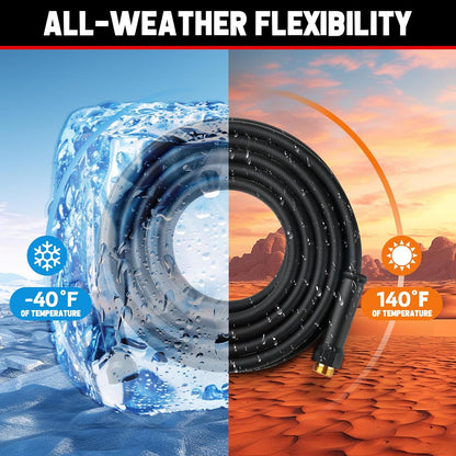 Short Garden Hose 10ft x 5/8", NON-EXPANDABLE Heavy Duty Premium Flexible Water Hose, No Kink, Leakproof, Lightweight Hybrid Hose with Male to Female Fittings for Household、Backyard