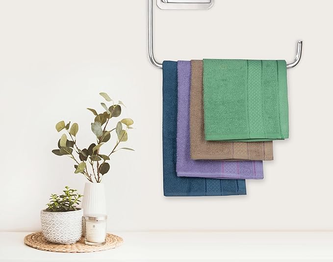 Casa Lino Face Towels & Body Wash Cloths for Showering - 100% Cotton Wash Cloths for Bathroom - Highly Absorbent & Quick Drying Washcloth Set - Cotton Washcloths 24 Pack (12" x 12") - (Multicolor II)
