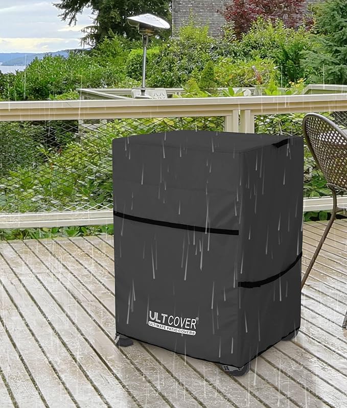ULTCOVER Waterproof Grill Cover 32 inch, Heavy Duty BBQ Cover for 2 Burners Outdoor Gas Barbecue Grill, Black