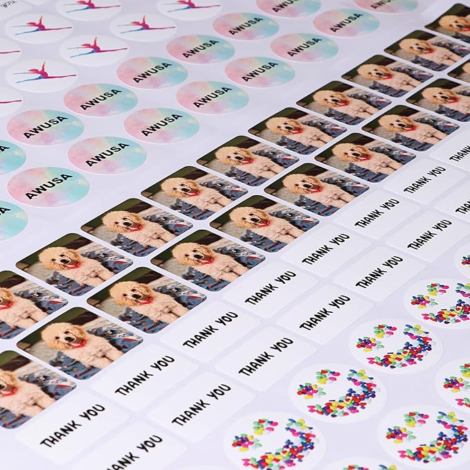 Custom Stickers Personalized Labels - Customized Stickers with Any Design Image Logo Text,Custom Thank You Label Stickers,Custom Stickers for Business Logo,100 Labels (Star,3"x3")