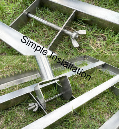 2025 Updated Lawn Leveling Rake, Lawn Leveler Tool with Double-Sided Design,70'' Adjuatble Stainless Steel Garden Rake, Rustproof Rakes Suitable for Landscaping Golf Course, Sand, Gardens, and Ranch