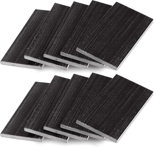 Tondiamo Patio Chair Spring Plates Black Swivel Rocker Fiberglass Spring Plates Replacement Parts for Universal Outdoor Patio Furniture, 5 x 2.5 x 0.25 Inch(Black,10 Pieces)