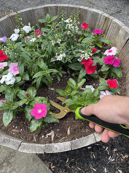 Garden Guru Titanium Hand Weeder Fork Tool – Rust Resistant – Ergonomic Handle – Great for Planting, Spreading Mulch, Weeding, Loosening & Transplanting Soil