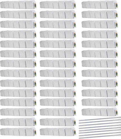 Beuta Landscape Edging | Garden Edging Border | Faux Stone Blocks for Lawn Edging, Flower Beds & Yard Edging – 40 Pack | Each Section Has 6 Blocks 48" L x 4" W x 6.5" H | 80 Spikes | Limewash