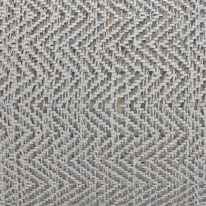 SIMPLIHOME Nate 20" Wide Square Pouf in Patterned Grey Melange Cotton