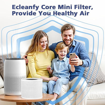 2-Pack Core Mini Filter Compatible with LEVOIT Core Mini Air Purifie-r, 3-in-1 H13 HEPA High-Efficiency Activated Carbon Pre-filter for LEVOIT Core Mini Replacement Filter