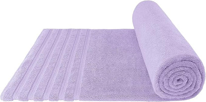 American Soft Linen 35x70 Jumbo Large Bath Towels, 600 GSM 100% Cotton Turkish Bath Sheet, Oversized Luxury Bath Towels for Bathroom Beach and Pool, Lilac