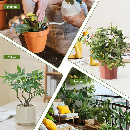 2 Pack Plant Trellis Indoor, 11" W x 13" H Small Trellis for Potted Plants, Decorative Trellis for Climbing Plants Indoor, Ideal for Vines on Tabletops, Balconies, Gardens and Lawns, Snail-Shaped