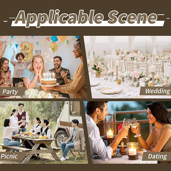 12 Piece Adjustable Tablecloth Clips with Strong Clamping Force to Prevent Slippage. Damage-Free Picnic Table Clips , Easy to Install, Suitable for Tables with Thickness Between 0.4-1.96 Inch.