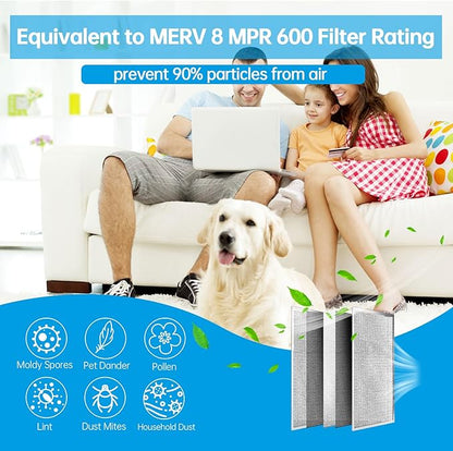 UBeesize 24x24x1 Reusable Electrostatic Air Filter HVAC AC Furnace Filter,MERV 8,Washable,Lasts a Lifetime,Permanent Air Filter,Breathe Fresher,Home And Office(Actual Size:23.39x23.39x0.82Inch)