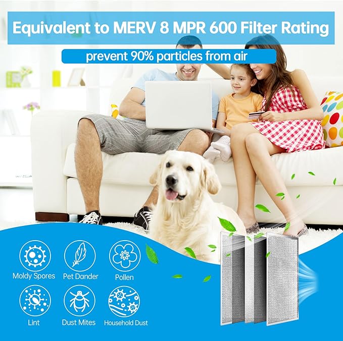 UBeesize 12x24x1 Reusable Electrostatic Air Filter HVAC AC Furnace Filter,MERV 8,Washable, Lasts a Lifetime,Permanent Air Filter,Breathe Fresher,Home And Office(Actual Size:11.38x23.38x0.82 Inch)