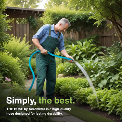 Aeromixer THE HOSE - 3/4 Inch Garden Hose 25Ft, Kinkless Commercial Garden Hoses, Heavy Duty Industrial Water Hoses for Outdoors, 650 PSI High-Pressure Watering Tool for Farming and Gardening