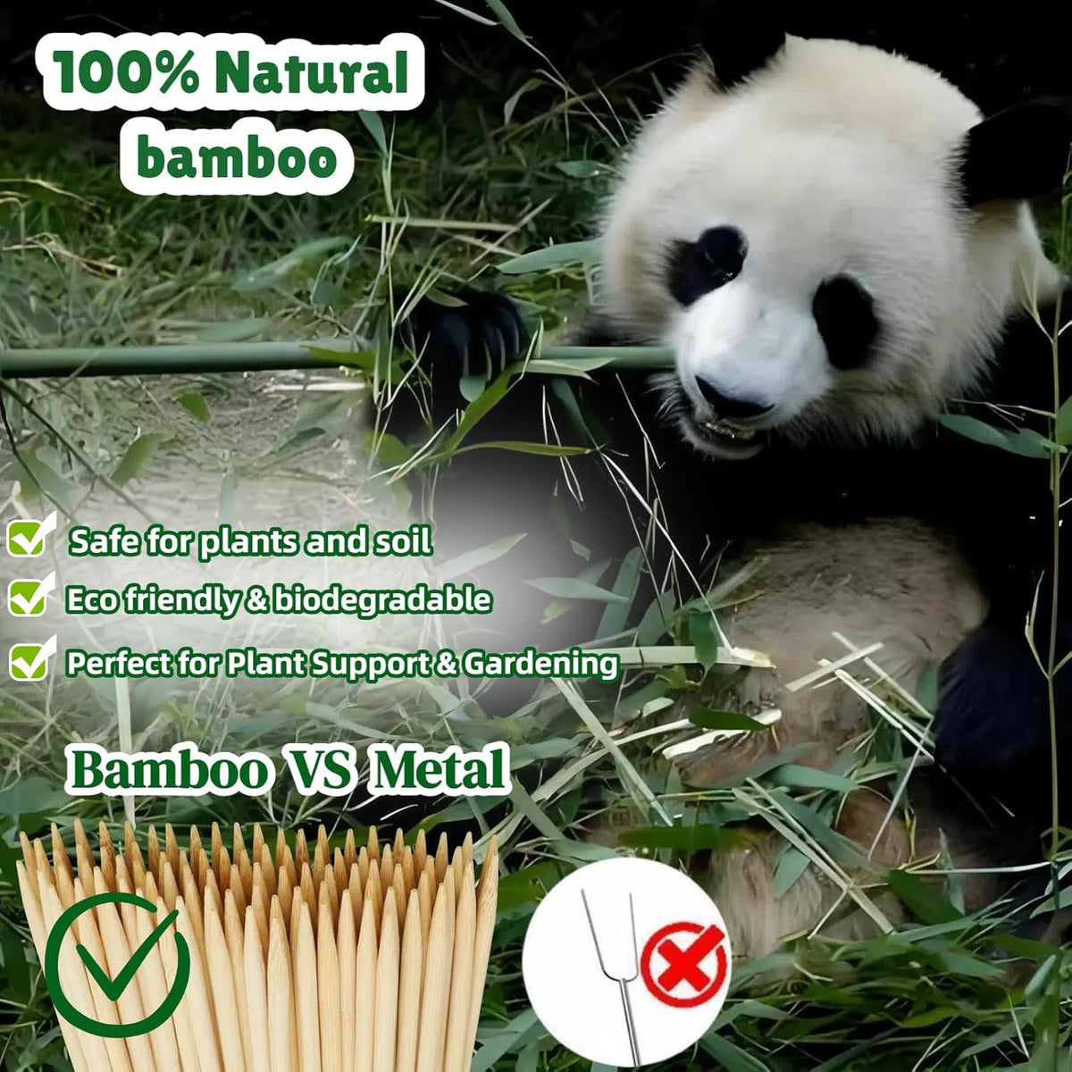 100 PCS 3FT Bamboo Plant Stakes 6.3mm Thick – 36-Inch Bamboo Sticks for Plants, Tomatoes, Beans, Climbing Plants – Smores Sticks & Marshmallow Sticks for Fire Pit and Campfire – VESYMAN