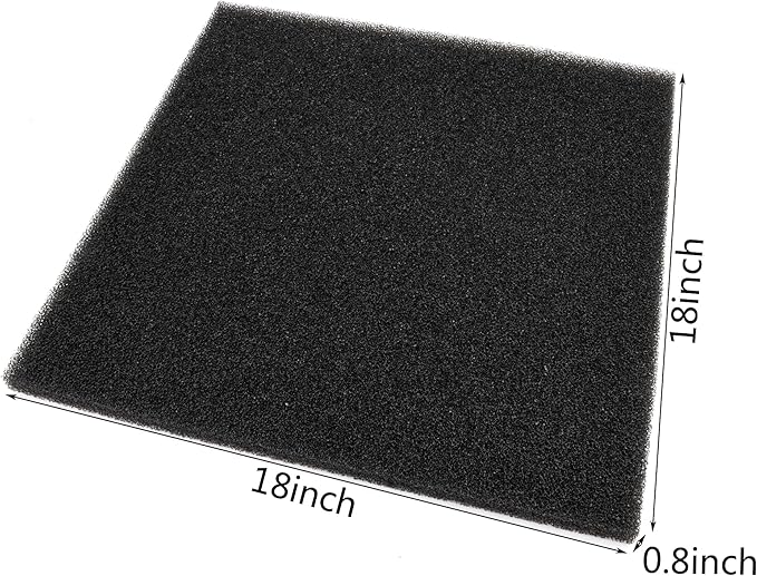 Aquarium Filter Bio Sponge Pad, Foam Sponges Filter Media, Cut fit it Filter Accessories for Fish Tanks and Ponds (18"x18"x0.8" (20PPI) 2 Pack)