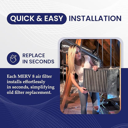 | Merv 8 | Washable & Reusuable AC/Furnace Filter | Lifetime HVAC & Furnace Air Filter | Washable | Superior particle-holding Ability | Premium Quality Aluminum | 16x24x1